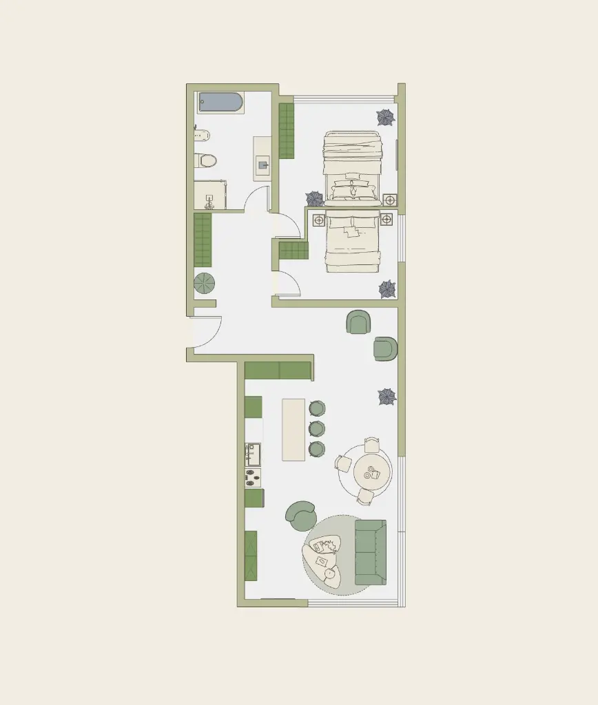 Zalioji g 1 aukstas didziausias kambarys.webp